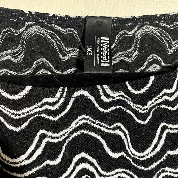 Vintage Wolford Lace Y2K Squiggle Pattern Sheer top - Picture 5 of 6